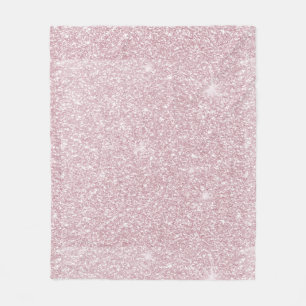 Elegant blush roze abstracte trendy girale glitter fleece deken