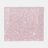 Elegant blush roze abstracte trendy girale glitter fleece deken (Voorkant (Horizontaal))
