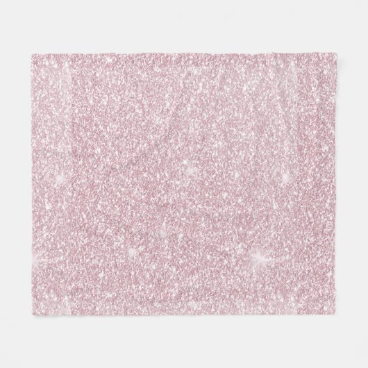 Elegant blush roze abstracte trendy girale glitter fleece deken (Voorkant (Horizontaal))