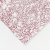 Elegant blush roze abstracte trendy girale glitter fleece deken (Hoek)