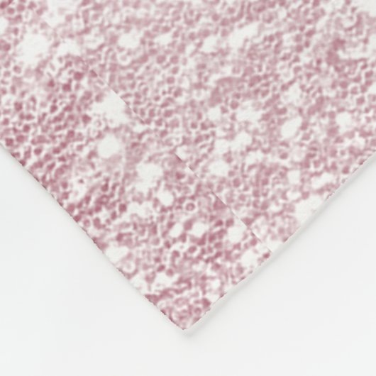 Elegant blush roze abstracte trendy girale glitter fleece deken (Hoek)