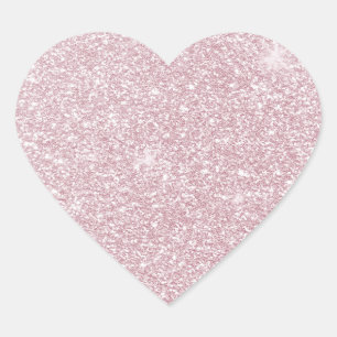 Elegant blush roze abstracte trendy girale glitter hart sticker