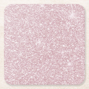 Elegant blush roze abstracte trendy girale glitter kartonnen onderzetters