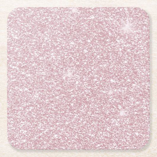 Elegant blush roze abstracte trendy girale glitter kartonnen onderzetters (Voorkant)