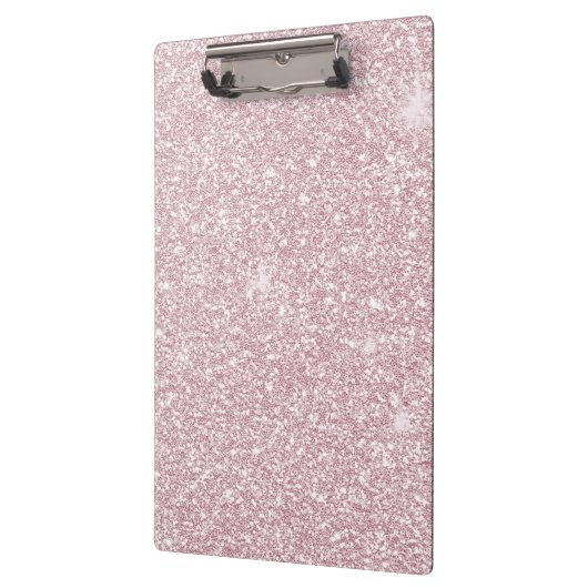 Elegant blush roze abstracte trendy girale glitter klembord (Links)