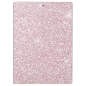 Elegant blush roze abstracte trendy girale glitter klembord (Achterkant)