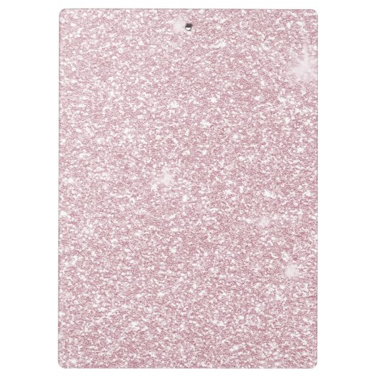 Elegant blush roze abstracte trendy girale glitter klembord (Achterkant)