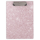 Elegant blush roze abstracte trendy girale glitter klembord (Voorkant)