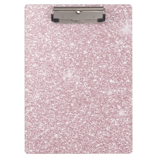 Elegant blush roze abstracte trendy girale glitter klembord (Voorkant)