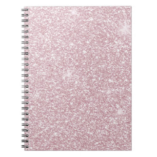 Elegant blush roze abstracte trendy girale glitter notitieboek
