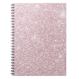 Elegant blush roze abstracte trendy girale glitter notitieboek