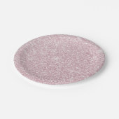 Elegant blush roze abstracte trendy girale glitter papieren bordje (Gekanteld)