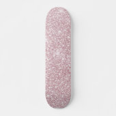 Elegant blush roze abstracte trendy girale glitter persoonlijk skateboard (Voorkant)