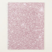 Elegant blush roze abstracte trendy girale glitter planner (Voorkant)