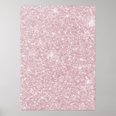 Elegant blush roze abstracte trendy girale glitter poster (Voorkant)