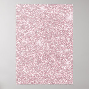 Elegant blush roze abstracte trendy girale glitter poster