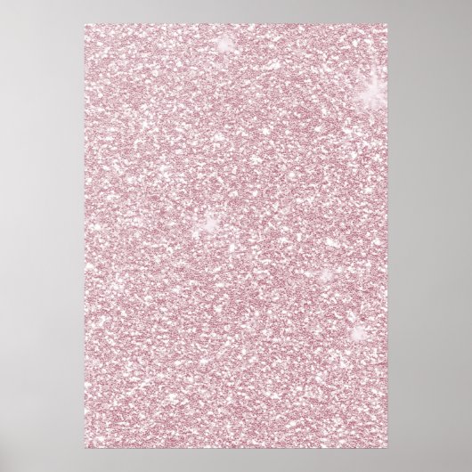 Elegant blush roze abstracte trendy girale glitter poster (Voorkant)