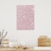 Elegant blush roze abstracte trendy girale glitter poster (Keuken)