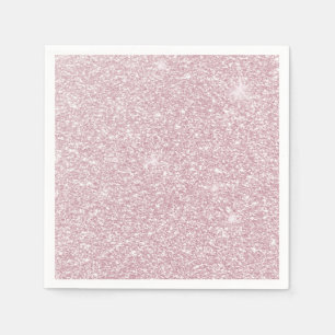 Elegant blush roze abstracte trendy girale glitter servet