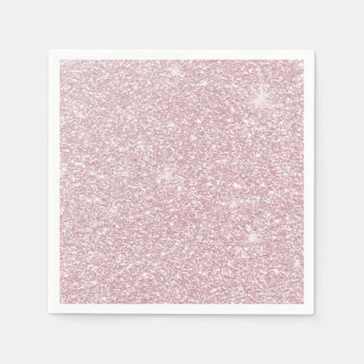 Elegant blush roze abstracte trendy girale glitter servet (Voorkant)