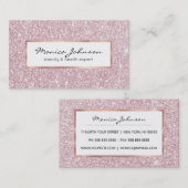 Elegant blush roze abstracte trendy girale glitter visitekaartje (Voorkant / Achterkant)
