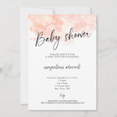 Elegant Blush Roze Baby shower Kaart (Voorkant)