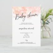 Elegant Blush Roze Baby shower Kaart (Staand voorkant)