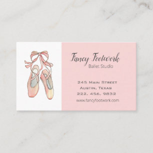 Elegant Blush roze Ballet studio visitekaartje