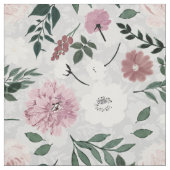 Elegant Blush Roze Bloemen Botanisch ontwerp Stof (Swatch)