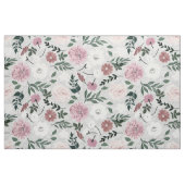 Elegant Blush Roze Bloemen Botanisch ontwerp Stof (Fat Quarter)