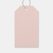 Elegant Blush Roze Bloemen Groen Dank u Favor Cadeaulabel (Achterkant)