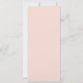 Elegant Blush Roze Bloemen Groen Diner Menu Kaart (Achterkant)