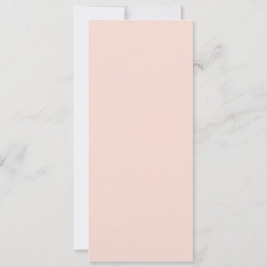 Elegant Blush Roze Bloemen Groen Diner Menu Kaart (Achterkant)