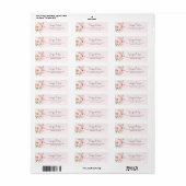 Elegant Blush Roze Bloemen Retouradres Etiket (Full Sheet)