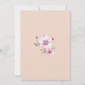 Elegant Blush Roze Bloemen Rozen Baby shower Kaart (Achterkant)