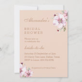 Elegant Blush Roze Bloemen Rozen Vrijgezellenfeest Kaart (Voorkant)