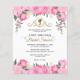 Elegant Blush Roze Bloemen Victoriaans Vrijgezelle