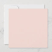 Elegant Blush Roze Bloemen Vierkant Diner Menu Kaa Kaart (Achterkant)