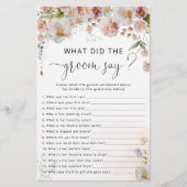 Elegant Blush Roze Bloemen Vrijgezellenfeest spel (Voorkant)