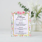 Elegant Blush Roze Bloemen Waterverf Bruiloft (Staand voorkant)