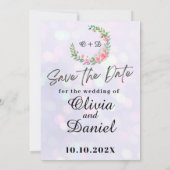 Elegant Blush Roze Bloemen Waterverf Bruiloft Kaart (Achterkant)