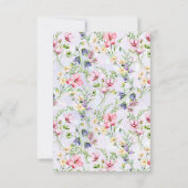 Elegant Blush Roze Bloemen Waterverf Bruiloft RSVP Kaartje (Achterkant)