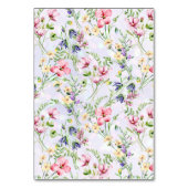 Elegant Blush Roze Bloemen Waterverf Trouwtafel Kaart (Achterkant)