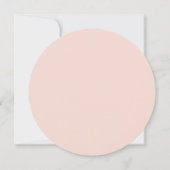 Elegant Blush Roze Bloemencirkel Diner Menu Kaart (Achterkant)