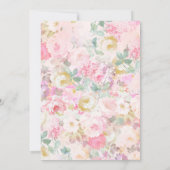  elegant blush roze bloemenmeisje Baby shower Kaart (Achterkant)