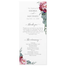 Elegant Blush Roze Bourgondië Floral Foliage Bruil