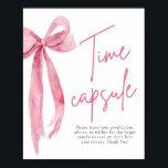Elegant Blush Roze Bow Tijd Capsule Game Sign Poster<br><div class="desc">De "Elegant Blush Pink Bow: She's Tying the Knot" Time Capsule Game Sign is een prachtige aanvulling op elk vrijgezellenfeest of bruiloftsfeest. Met zijn elegante blush roze boog ontwerp en nostalgische thema, dit teken zet het podium voor een gedenkwaardige activiteit waar gasten kunnen bijdragen zinvolle items aan een tijdcapsule. Of...</div>