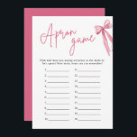 Elegant Blush Roze Bow Vrijgezellenfeest Schort sp Kaart<br><div class="desc">Breng een vleugje elegantie en lach naar je vrijgezellenfeest met onze Elegant Blush Pink Bow She's Tying the Knot Vrijgezellenfeest Schort Game. Gasten zullen genieten van het ontwerpen en decoreren van schorten voor de aanstaande bruid, het toevoegen van gepersonaliseerde aanrakingen en oprechte berichten. Met zijn charmante blush roze boog ontwerp,...</div>