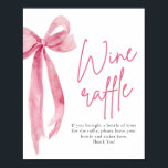 Elegant Blush Roze Bow Wijn Raffle Game Sign Poster<br><div class="desc">De elegante Blush Pink Bow She's Tying the Knot Wine Raffle Game Sign is een charmante aanvulling op elk vrijgezellenfeest of bruiloftsfeest. Met zijn elegante blush roze boog ontwerp en speelse thema, dit teken zet het podium voor een leuke en spannende wijn verloting spel. Of het nu wordt weergegeven in...</div>