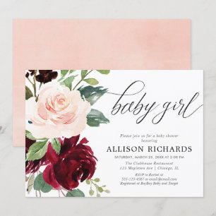 Elegant blush roze bruidsmeisje baby kaart